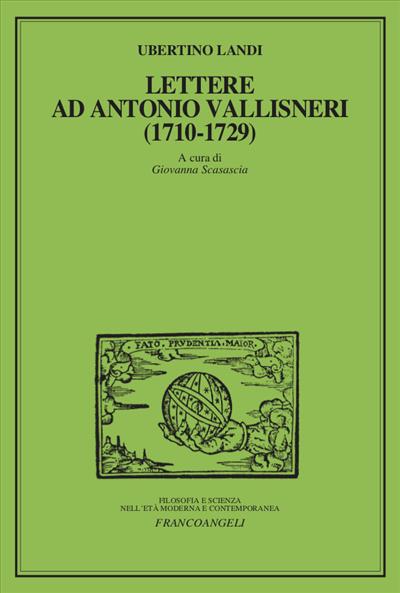 Lettere ad Antonio Vallisneri (1710-1729)