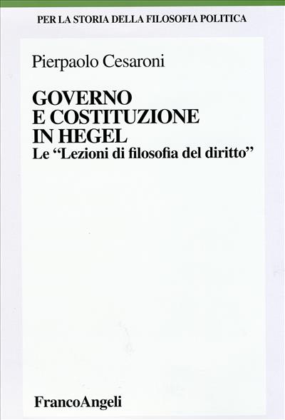 Governo e costituzione in Hegel